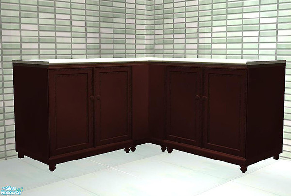 Sims 2 — PBBathroom Recolors - Counter01 - brown by ShinoKCR — We have uploaded new recolors to match the new meshes