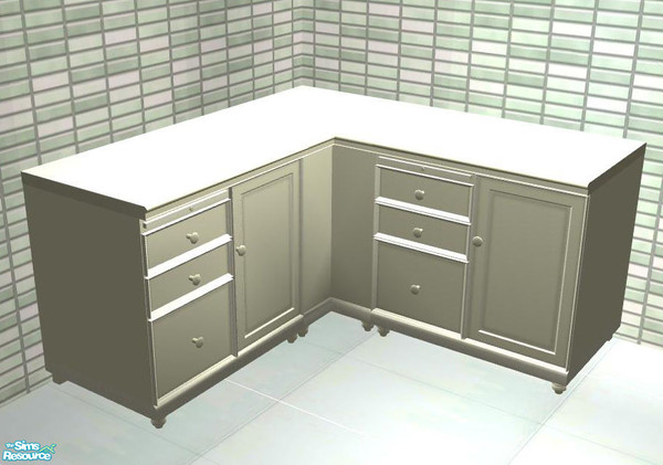 Sims 2 — PBBathroom Recolors - Counter02 - cream by ShinoKCR — We have uploaded new recolors to match the new meshes 