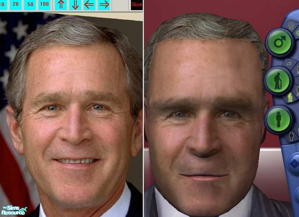 Sims 2 — president bush by cgendron — This is an update to 447779 The hair has a new UV Map based on Reverse UV Mapping.