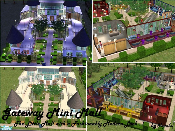 Sims 2 — Gateway Mini Mall by Alyosha — Welcome to the mall of large proportions! Enjoy yourself in a wonderful
