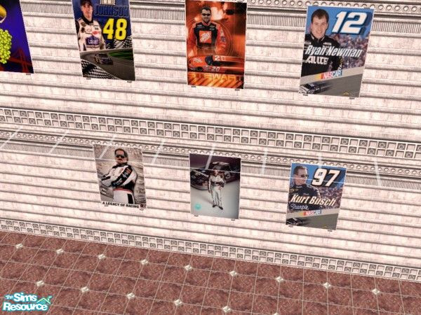 Sims 2 — Nascar Poster Set 2 by MinnieMinPin — Nascar Poster Set 2. Found under the lady holding the pineapple. 2 tiled.