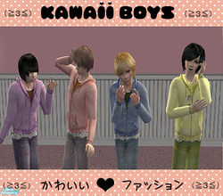 Sims 2 — ~Kawaii Boys Fashion~ by kawaiiruki — Chiwa my next Set ~Kawaii boys Fashion~ need H&M Hope you like it