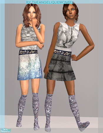 Sims 2 — Frozen Flowers by theangeliquemonte — Your sims are fond of grey but want to look stunning?They should try this