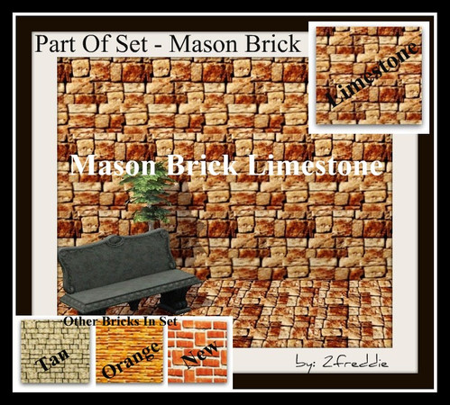 Sims 3 — Mason Brick Limestone by 2freddie — All great buildings need strong walls, the masons that crafted this brick