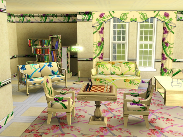 Sims 3 — marcorse_berrynice by marcorse — Pretty pattern of leaves and berries. Recolourable 4