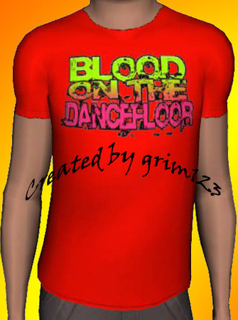 Sims 3 — Blood on the dance floor top_Male_v1  by grim123 — Blood On The Dance Floor t-shirt is for a male and is tagged