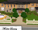 Sims 3 — Modest Luxury by SarAndHerNoodles — It looks like a cabin on the outside, but it really is luxury - no, it's not