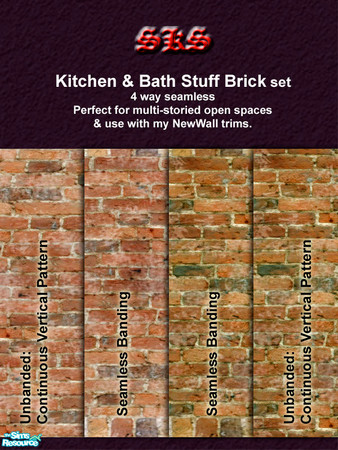 Sims 2 — Kitchen & Bath Brickin\' set by 71robert13 — Taken from Kitchen & Bath Stuff, now made 4 way seamless.
