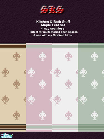 Sims 2 — Discovery! Kitchen & Bath Maple Leaf set by 71robert13 — Found hidden in Kitchen & Bath Stuff files. Now