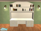 Sims 2 — Extended Desk Set by Yoedda — Extended desk with optional books