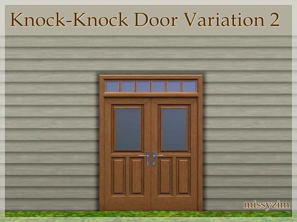 Sims 3 — MZ_3x1 Contemporary Double Door 2 by missyzim — Variation of the EA Knock-Knock Door.