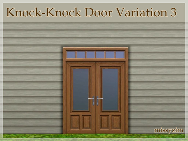 Sims 3 — MZ_3x1 Contemporary Double Door 3 by missyzim — Variation of the EA Knock-Knock Door.