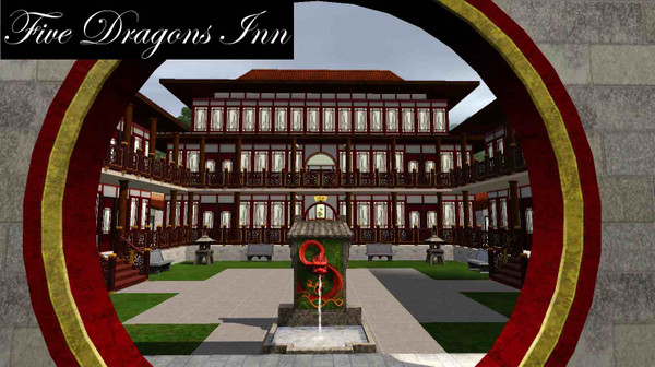 Sims 3 — Five Dragons Inn by jjsy — Meant to be a base camp replacement. Best placed in Forbidden City, besides the Hall