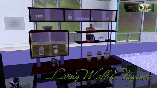 Sims 3 — rpb living wall elegance by ruhrpottbobo — rpb living wall elegance with slots 