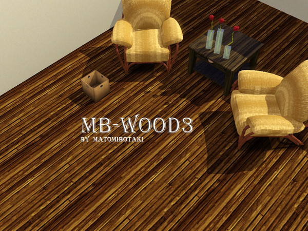 Sims 3 — MB-Wood3 by matomibotaki — Wooden pattern in 2 different brown shades, 2 channel, to find under Wood.