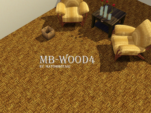 Sims 3 — MB-Wood4 by matomibotaki — Wooden pattern in 2 different brown shades, 2 channel, to find under Wood.