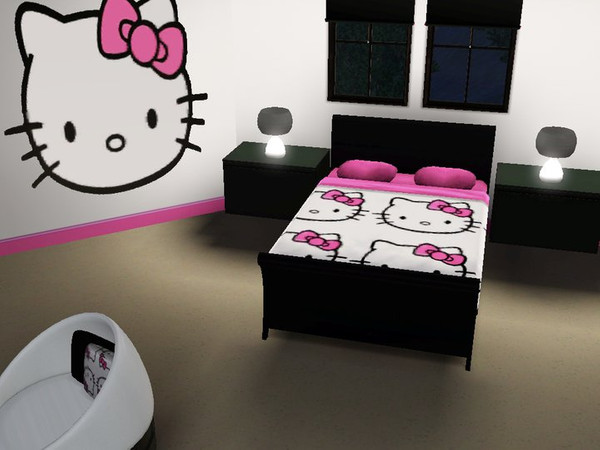 Sims 3 — Hello Kitty Wallart by clutch3547 — Hello Kitty Head Wallart By:Clutch3547