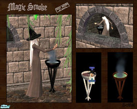 Sims 2 — Magic Smoke by solfal — The sims can turn on and of the smoke effect on this decorative object. It also adds a