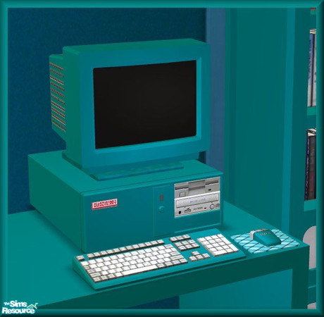 Sims 2 — NK Bon Bon Bedroom - Teal - PC by MoMama — If you are sitting at your teal desk in your teal chair, well, you