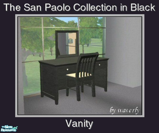 Sims 2 — San Paolo in Black - Vanity by Waverly — Style to Spare. The San Paolo Collection combines simplicity with a