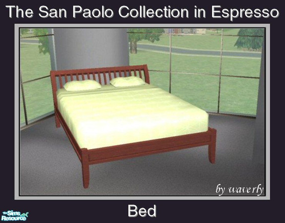 Sims 2 — San Paolo in Espresso - Bed by Waverly — Style to Spare. The San Paolo Collection combines simplicity with a