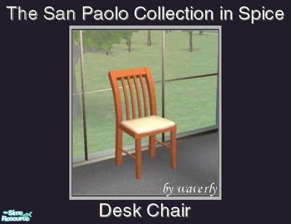 Sims 2 — San Paolo in Spice - Desk Chair by Waverly — Style to Spare. The San Paolo Collection combines simplicity with a