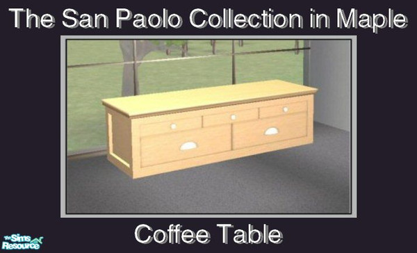 Sims 2 — San Paolo in Maple - Coffee Table by Waverly — Style to Spare. The San Paolo Collection combines simplicity with