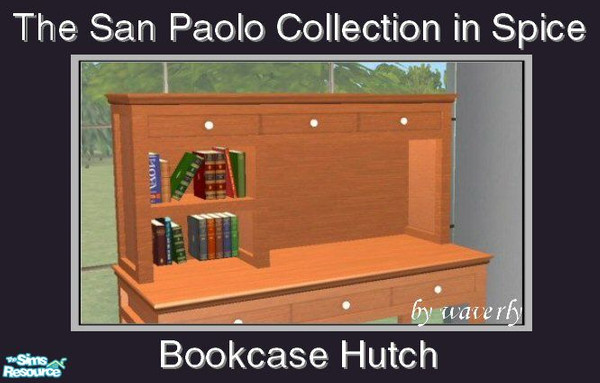 Sims 2 — San Paolo in Spice - Bookcase by Waverly — Style to Spare. The San Paolo Collection combines simplicity with a