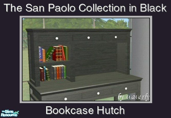Sims 2 — San Paolo in Black - Bookcase by Waverly — Style to Spare. The San Paolo Collection combines simplicity with a