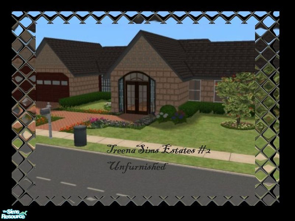 Sims 2 — TreenaSims Estates #2 by treenasims — This brick home is unfurnished and one story home for the single family.