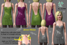 Sims 3 — dress Shine - knitted dress with shiny studs by yk1980 — knitted dress with shiny studs for young and adult