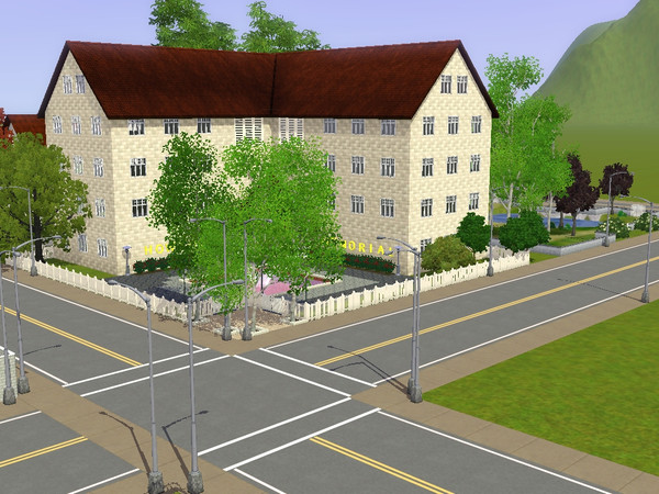 Sims 3 — Howard Memorial by anura32 — A Quaint Place for the Patients.