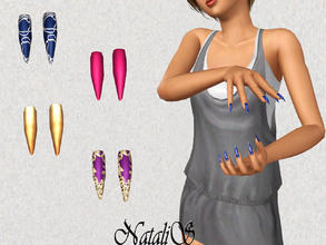Sims 3 — -FREE- NataliS stiletto long nails by Natalis — New crazy stiletto nails. Suitable for vampires and extravagant