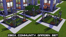 Sims 3 — zBox Community Gardens by jjsy — 3 community gardens for the zBox Neighborhood, all built in easy to place 10x10