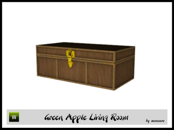 Sims 3 — Green Apple Living Room_Coffee Table by mensure — Green Apple Living Room_Coffee Table by mensure. Recolorable.