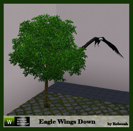 Sims 3 — Eagle Wings Down by rebecah — Found under Deco/Sculptures for $125.