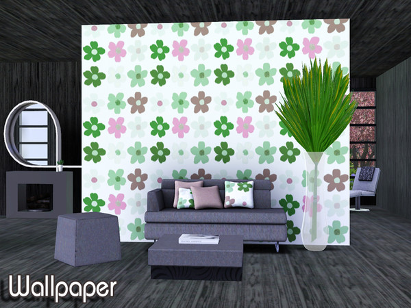 Sims 3 — Wallpaper by TSR Archive — Sweet pattern with cute little flowers! We hope you like it,please enjoy:D
