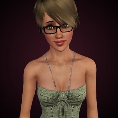 Sims 3 — Eva by blondechaos —  Eva is a pretty geek who loves the paranormal. She is a loner and a bit of a tomboy.