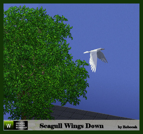 Sims 3 — Seagull Wings Down by rebecah — Found under Deco/Sculptures for $125.