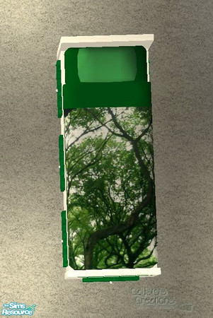 Sims 2 — Calli\'s Dorm Room - Green - Bedding Green Trees by Callisto149 — 