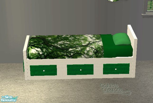 Sims 2 — Calli\'s Dorm Room - Green - Dorm Bed by Callisto149 — Mesh by sim_man123