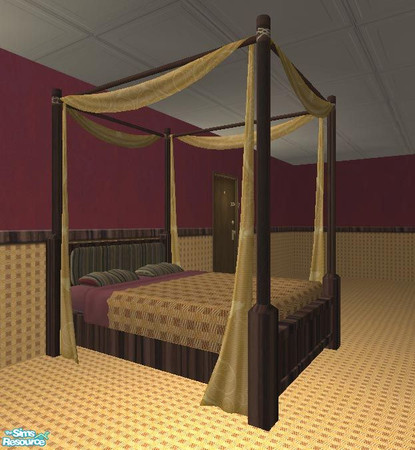 Sims 2 — TC106 Hotel bedroom Suite - Bed by selina012 — Made for the TC 106. Recolour of the maxis hotel bed. Bedding