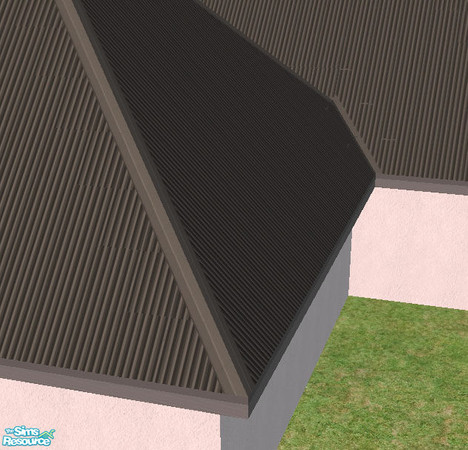 Sims 2 — Corrugated Tin roof - grey by Twinmum — Get that Australian feel with a corrugated tin roof. For a matching flat