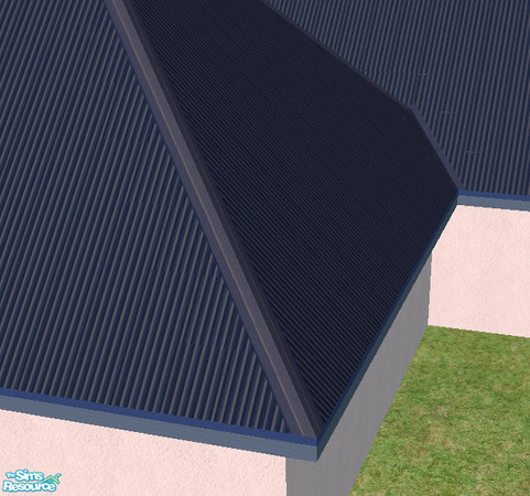 Sims 2 — Corrugated Tin roof - blue by Twinmum — Get that Australian feel with a corrugated tin roof. For a matching flat