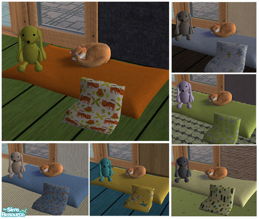 Sims 2 — A soft cozy bed for Tales by Nanshi — My cat Tales would love this lovely soft snooze pad. It is based on