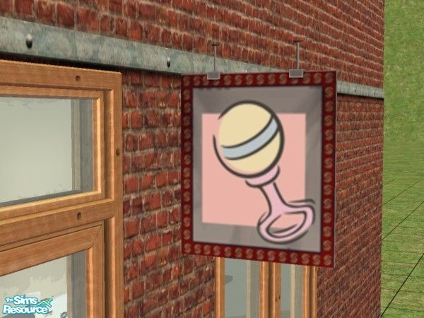 Sims 2 — Hanging Sign Set 2 -  Baby 2 by schweighsr — Tired of the same old shop signs? Well, there are plenty of new