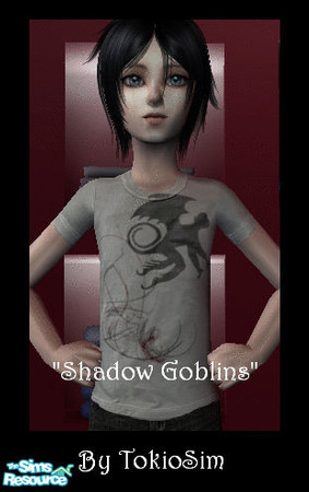 Sims 2 — Shadow Goblins (child male) by TokioSim — Collecion Aikea Guinea\'s Adult T-shirts for child male