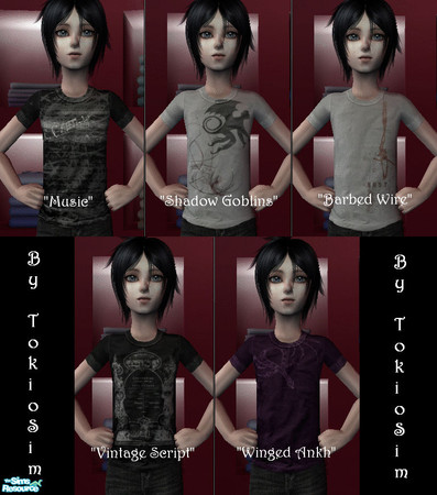 Sims 2 — Aikea Guinea\'s Adult T-shirts for child male by TokioSim — is unisex, but is realy for child male