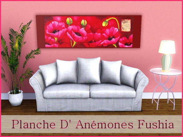 Sims 3 —  by ziggy28 — A lovely fushia flower painting by the artist Sylvi Pasquier. TSRAA