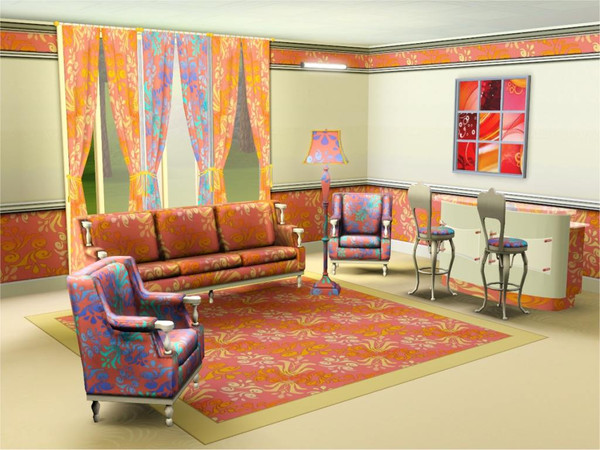 Sims 3 — marcorse_edwardian3 by marcorse — Modernised form of a classic wallpaper pattern, equally at home for soft